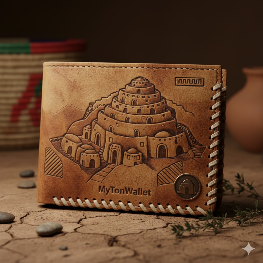 MyTonWallet: The 'Matmata Troglodyte' Edition - Earth-Toned Suede & Deep Engraving